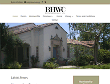 Tablet Screenshot of bhwclub.org